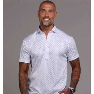 NWT Collars and Co Polo 3XL Semi-Spread White Pebble Beach 5 Diamond Golf Shirt